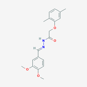 molecular formula C19H22N2O4 B12043825 N'-[(E)-(3,4-dimethoxyphenyl)methylidene]-2-(2,5-dimethylphenoxy)acetohydrazide 