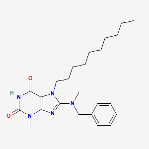 molecular formula C24H35N5O2 B12043875 8-(Benzyl(methyl)amino)-7-decyl-3-methyl-3,7-dihydro-1H-purine-2,6-dione CAS No. 477333-79-2