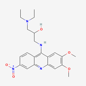 1-(Diethylamino)-3-((2,3-dimethoxy-6-nitro-9-acridinyl)amino)-2-propanol