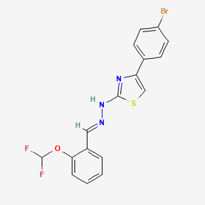 4-(4-bromophenyl)-2-{(2E)-2-[2-(difluoromethoxy)benzylidene]hydrazinyl}-1,3-thiazole