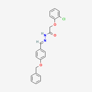 2-(2-chlorophenoxy)-N-[(E)-(4-phenylmethoxyphenyl)methylideneamino]acetamide