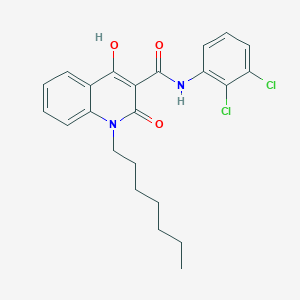 N-(2,3-dichlorophenyl)-1-heptyl-4-hydroxy-2-oxo-1,2-dihydroquinoline-3-carboxamide