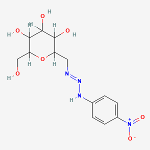 molecular formula C13H18N4O7 B1204411 beta-D-Glucopyranosyl-4-nitrophenyltriazene CAS No. 59894-00-7