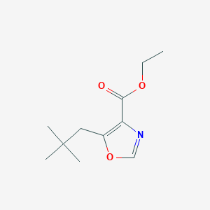 Ethyl 5-(2,2-dimethylpropyl)-1,3-oxazole-4-carboxylate