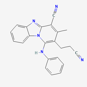 2-(2-Cyanoethyl)-3-methyl-1-(phenylamino)pyrido[1,2-a]benzimidazole-4-carbonitrile