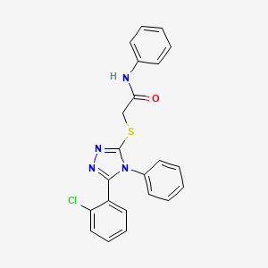 2-((5-(2-Chlorophenyl)-4-phenyl-4H-1,2,4-triazol-3-YL)thio)-N-phenylacetamide