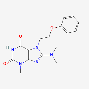 8-(dimethylamino)-3-methyl-7-(2-phenoxyethyl)-3,7-dihydro-1H-purine-2,6-dione