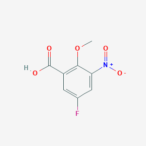 molecular formula C8H6FNO5 B12044300 5-Fluoro-2-methoxy-3-nitrobenzoic acid 