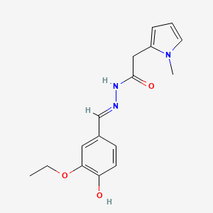 N'-(3-Ethoxy-4-hydroxybenzylidene)-2-(1-methyl-1H-pyrrol-2-yl)acetohydrazide