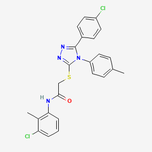 N-(3-chloro-2-methylphenyl)-2-{[5-(4-chlorophenyl)-4-(4-methylphenyl)-4H-1,2,4-triazol-3-yl]sulfanyl}acetamide