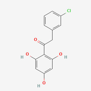 molecular formula C14H11ClO4 B12044356 2-(3-Chlorophenyl)-1-(2,4,6-trihydroxyphenyl)ethan-1-one 