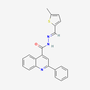 N'-[(E)-(5-methyl-2-thienyl)methylidene]-2-phenyl-4-quinolinecarbohydrazide