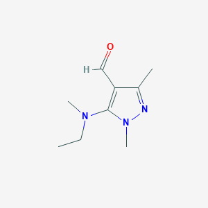 5-[Ethyl(methyl)amino]-1,3-dimethyl-1H-pyrazole-4-carbaldehyde