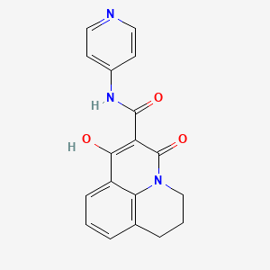 7-Hydroxy-5-oxo-N-(4-pyridinyl)-2,3-dihydro-1H,5H-pyrido[3,2,1-IJ]quinoline-6-carboxamide