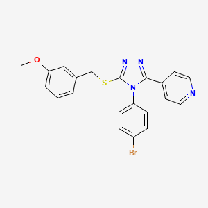 4-(4-(4-Bromophenyl)-5-((3-methoxybenzyl)thio)-4H-1,2,4-triazol-3-yl)pyridine