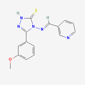 5-(3-Methoxyphenyl)-4-((pyridin-3-ylmethylene)amino)-4H-1,2,4-triazole-3-thiol