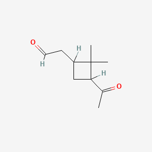 molecular formula C10H16O2 B1204453 2-(3-Acetyl-2,2-dimethylcyclobutyl)acetaldehyde CAS No. 2704-78-1
