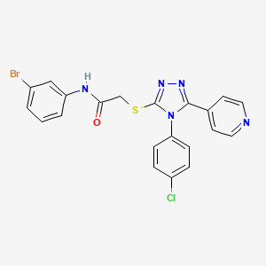 N-(3-bromophenyl)-2-{[4-(4-chlorophenyl)-5-(pyridin-4-yl)-4H-1,2,4-triazol-3-yl]sulfanyl}acetamide