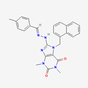 1,3-dimethyl-8-[(2E)-2-[(4-methylphenyl)methylidene]hydrazinyl]-7-(naphthalen-1-ylmethyl)purine-2,6-dione