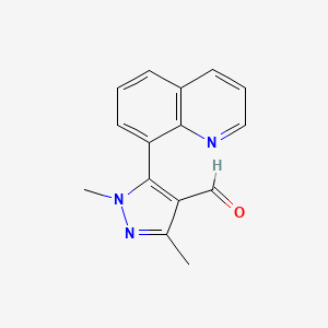 1,3-Dimethyl-5-(8-quinolinyl)-1h-pyrazole-4-carboxaldehyde