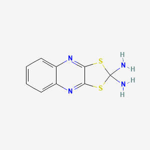 molecular formula C9H8N4S2 B1204461 [1,3]Dithiolo[4,5-b]quinoxaline-2,2-diamine 