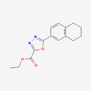 Ethyl 5-(1,2,3,4-tetrahydronaphthalen-7-yl)-1,3,4-oxadiazole-2-carboxylate