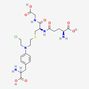 molecular formula C23H34ClN5O8S B1204465 Monochloro-monoglutathionyl melphalan CAS No. 105554-27-6