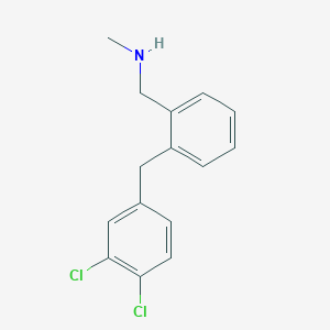 molecular formula C15H15Cl2N B12044653 (2-(3,4-dichlorobenzyl)phenyl)-N-methylmethanamine CAS No. 1046832-30-7