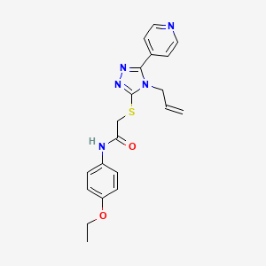 molecular formula C20H21N5O2S B12044718 N-(4-ethoxyphenyl)-2-{[4-(prop-2-en-1-yl)-5-(pyridin-4-yl)-4H-1,2,4-triazol-3-yl]sulfanyl}acetamide 