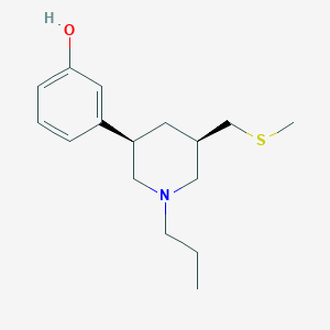 molecular formula C16H25NOS B1204475 3-(3-Hydroxyphenyl)-5-((methylmercapto)methyl)-N-n-propylpiperidine CAS No. 97000-20-9