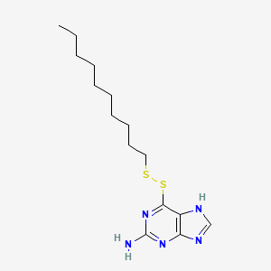 molecular formula C15H25N5S2 B1204479 6-(Decyldithio)-1H-purin-2-amine CAS No. 78263-87-3