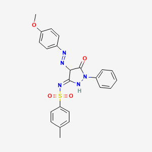 N-{4-[(E)-(4-methoxyphenyl)diazenyl]-5-oxo-1-phenyl-4,5-dihydro-1H-pyrazol-3-yl}-4-methylbenzenesulfonamide