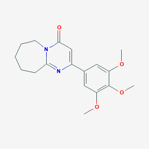 molecular formula C18H22N2O4 B12044834 2-(3,4,5-trimethoxyphenyl)-7,8,9,10-tetrahydropyrimido[1,2-a]azepin-4(6H)-one 