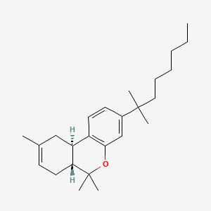 molecular formula C25H38O B1204486 1',2'-Dimethylheptyl-1-deoxy-delta(8)-tetrahydrocannabinol CAS No. 105823-04-9