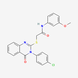 2-{[3-(4-chlorophenyl)-4-oxo-3,4-dihydroquinazolin-2-yl]sulfanyl}-N-(3-methoxyphenyl)acetamide