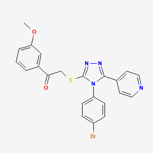 2-[[4-(4-bromophenyl)-5-pyridin-4-yl-1,2,4-triazol-3-yl]sulfanyl]-1-(3-methoxyphenyl)ethanone