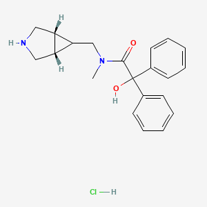 molecular formula C21H25ClN2O2 B12044990 cis-N-((3-Azabicyclo[3.1.0]hexan-6-yl)methyl)-2-hydroxy-N-methyl-2,2-diphenylacetamide hydrochloride 