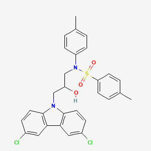 N-[3-(3,6-dichloro-9H-carbazol-9-yl)-2-hydroxypropyl]-4-methyl-N-(4-methylphenyl)benzenesulfonamide