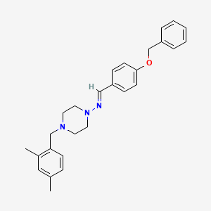 N-(4-(Benzyloxy)benzylidene)-4-(2,4-dimethylbenzyl)-1-piperazinamine