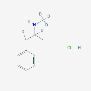 rac-Methamphetamine D5 Hydrochloride; Benzeneethan-a,ss-d2-amine, a-methyl-N-(methyl-d3)-, hydrochloride