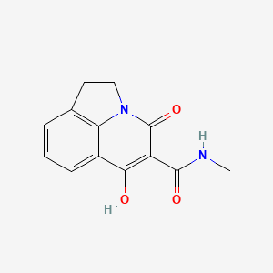 molecular formula C13H12N2O3 B12045072 6-Hydroxy-N-methyl-4-oxo-1,2-dihydro-4H-pyrrolo[3,2,1-ij]quinoline-5-carboxamide 