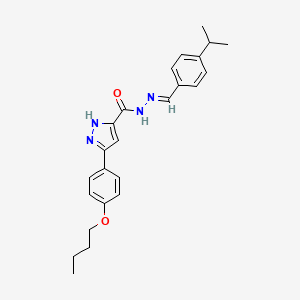 3-(4-butoxyphenyl)-N'-[(E)-(4-isopropylphenyl)methylidene]-1H-pyrazole-5-carbohydrazide