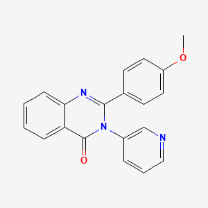 molecular formula C20H15N3O2 B1204511 2-(4-甲氧基苯基)-3-(3-吡啶基)-4-喹唑啉酮 CAS No. 6056-27-5