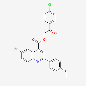 2-(4-Chlorophenyl)-2-oxoethyl 6-bromo-2-(4-methoxyphenyl)quinoline-4-carboxylate