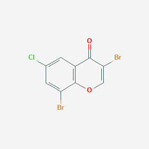 molecular formula C9H3Br2ClO2 B12045202 6-Chloro-3,8-dibromochromone 