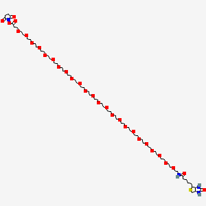 molecular formula C65H120N4O30S B12045279 NHS-PEG24-biotin 