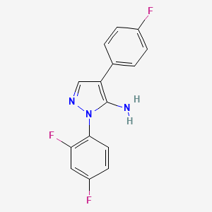 1-(2,4-Difluorophenyl)-4-(4-fluorophenyl)-1H-pyrazol-5-amine