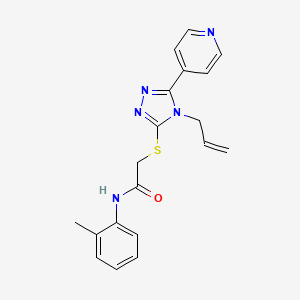 molecular formula C19H19N5OS B12045348 2-(4-Allyl-5-pyridin-4-yl-4H-[1,2,4]triazol-3-ylsulfanyl)-N-o-tolyl-acetamide 