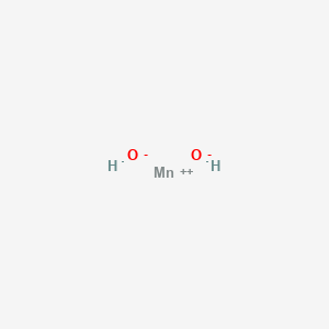 molecular formula Mn(OH)2<br>H2MnO2 B1204535 软锰矿（Mn(OH)2） CAS No. 1310-97-0