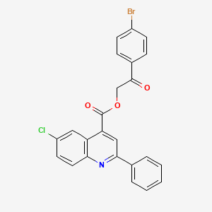 2-(4-Bromophenyl)-2-oxoethyl 6-chloro-2-phenylquinoline-4-carboxylate